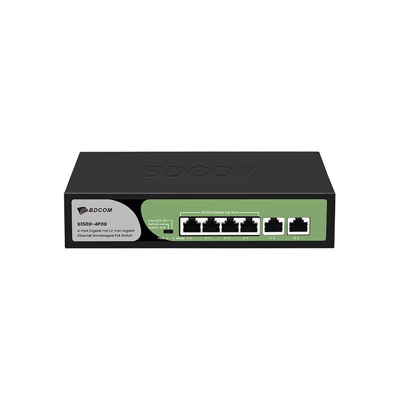 BDCOM PoE  S1500-4P2G 4-Port  Unmanaged Gigabit Switch